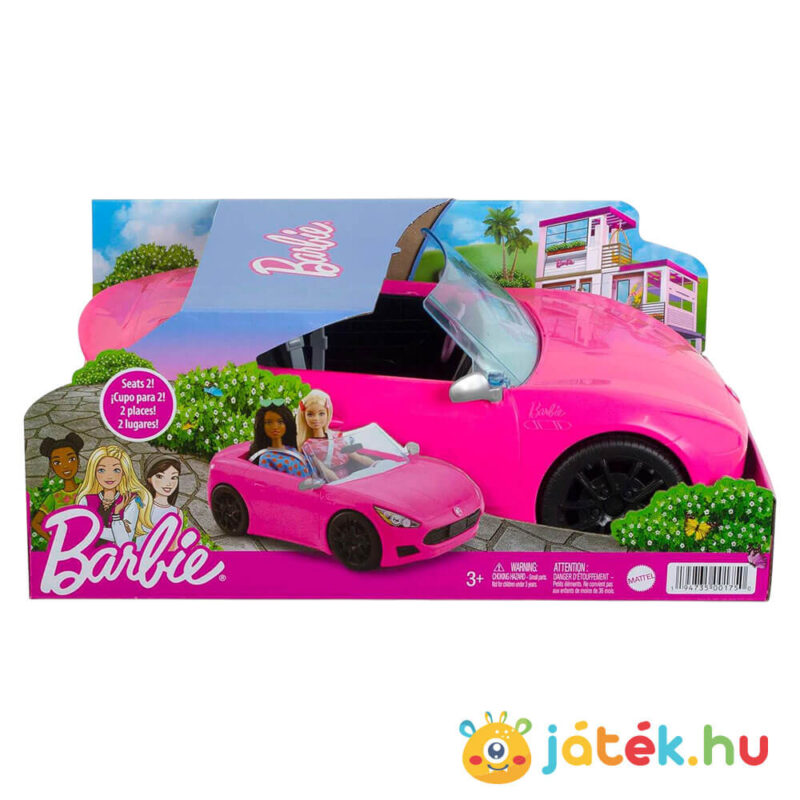 Barbie: Rózsaszín Barbie játék autó (33 cm)