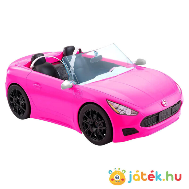 Barbie: Rózsaszín Barbie játék autó kibontva (33 cm)