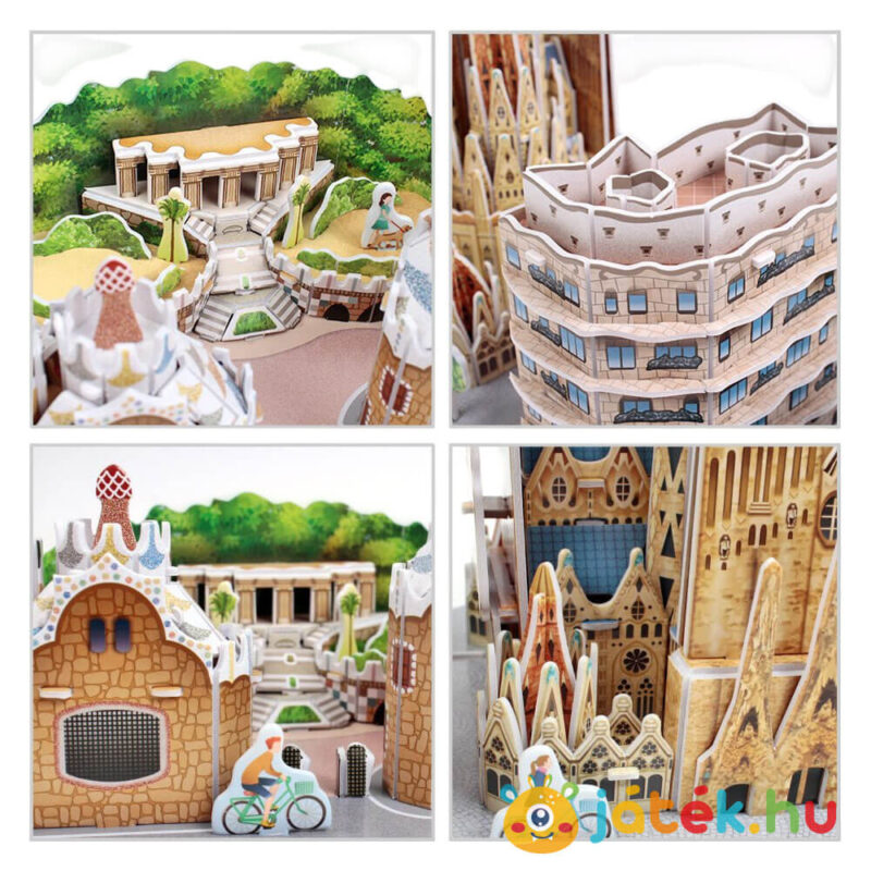 Barcelona: 186 db-os 3D puzzle részletei (CubicFun)