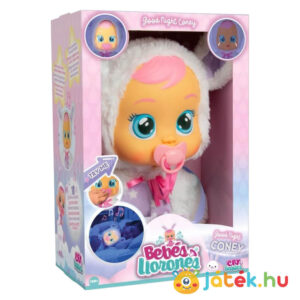 Cry Babies: Jó éjt! Coney, világító interaktív játékbaba (30 cm)