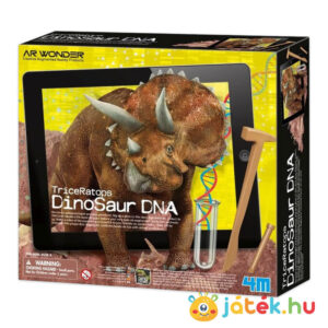 Dinoszaurusz DNS felfedező készlet tudományos játék: Foszforeszkáló Triceratops (4M)