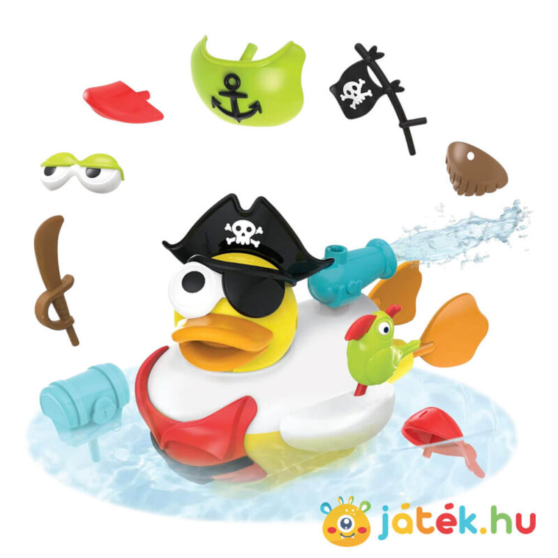Építsünk kalózt: Sugárhajtású kacsa, 15 részes fürdőjáték tartozékai (Yookidoo)