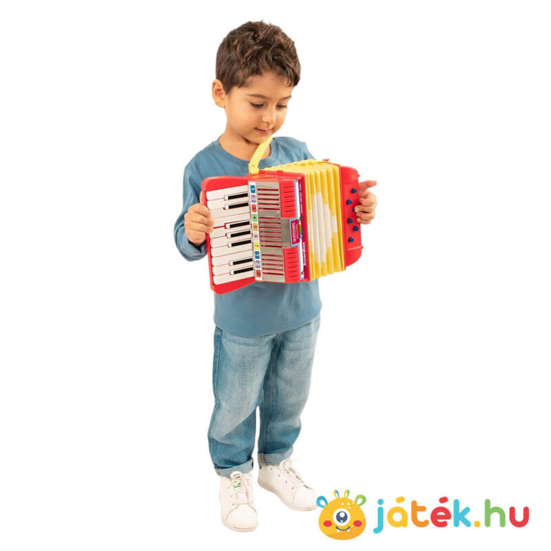 Gyerek harmonika, játék közben, 17 billentyűvel (Bontempi)