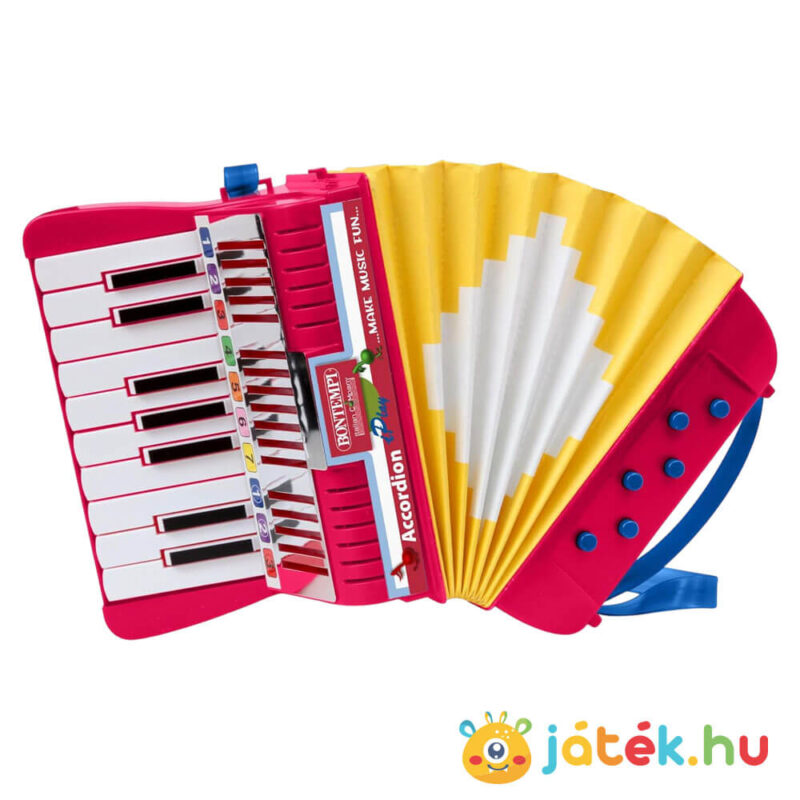 Gyerek harmonika kibontva, 17 billentyűvel (Bontempi)