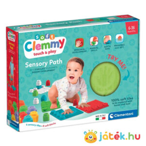 Készségfejlesztő ortopédiai játszószőnyeg, puha építő kockákkal (Clementoni Soft Clemmy)