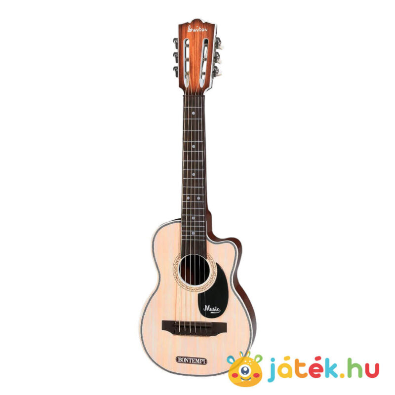 Klasszikus gyerek gitár kicsomagolva, fém húrokkal, 70 cm (Bontempi)