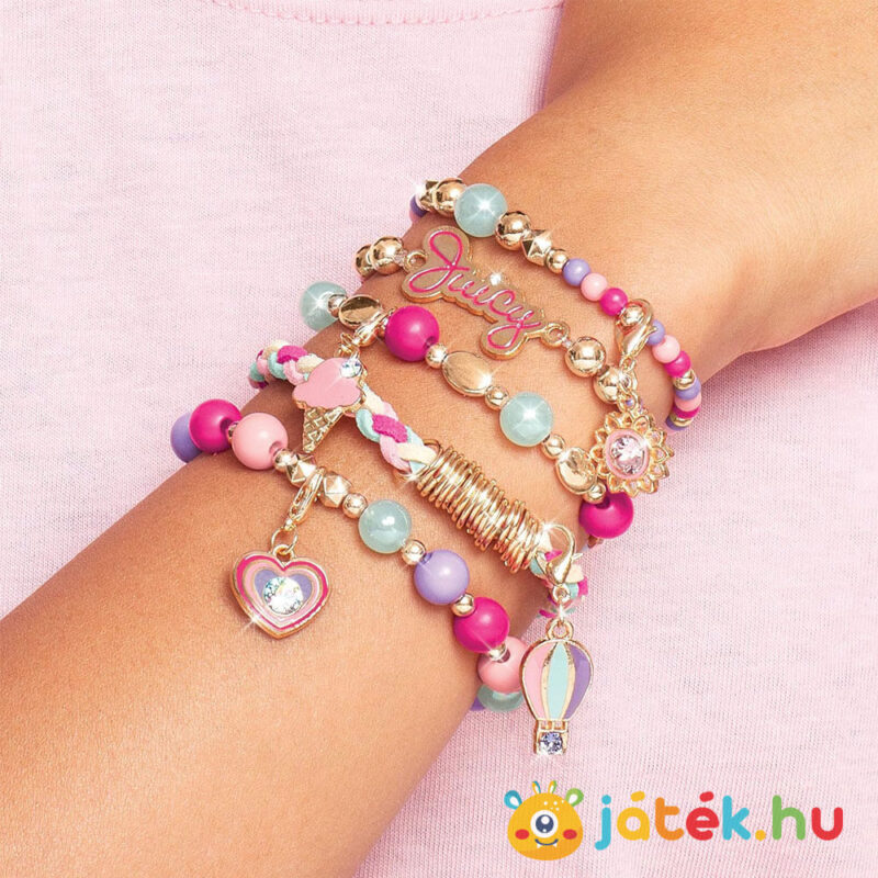 Kristály napfény karkötők, 190 db-os karkötő készítő szett, elkészítve, Swarovski® kristályokkal (Make It Real Juicy Couture)