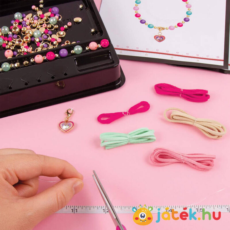 Kristály napfény karkötők, 190 db-os karkötő készítő szett, készítés közben, Swarovski® kristályokkal (Make It Real Juicy Couture)