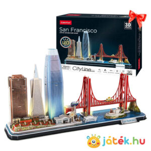 San Francisco: 90 db-os 3D puzzle, LED világítással (CubicFun)