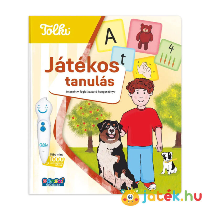 Tolki: Játékos tanulás, interaktív foglalkoztató hangoskönyv előről