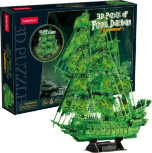 A bolygó hollandi 360 db-os 3D hajó puzzle fluoreszkáló világítással (CubicFun)