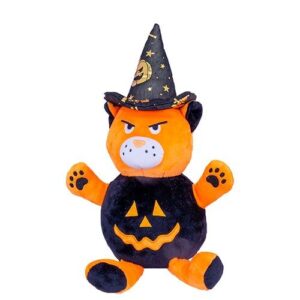 Pumpkin Paws, halloweeni boszorkány plüss cica tökjelmezben, 20 cm