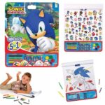 Sonic: 5 az 1-ben óriás színező matricákkal kreatív szett, 41x35 cm