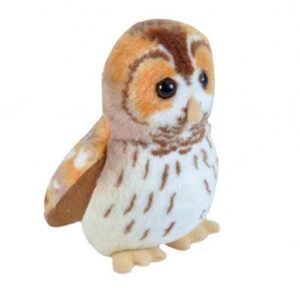 Élethű plüss macskabagoly hanggal, 14 cm (Wild Republic)