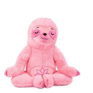 Rózsaszín plüss Buddha lajhár, 19 cm
