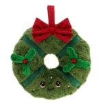 Karácsonyi plüss koszorú, 20 cm (Keel Toys)