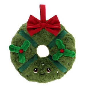 Karácsonyi plüss koszorú, 20 cm (Keel Toys)