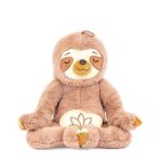 Barna plüss Buddha lajhár, 19 cm
