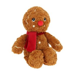 Ülő mézeskalács karácsonyi plüssfigura, 20 cm (Keel Toys)
