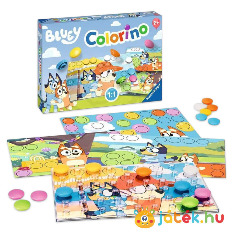 Bluey: Colorino, készségfejlesztő társasjáték a színekkel (Ravensburger)