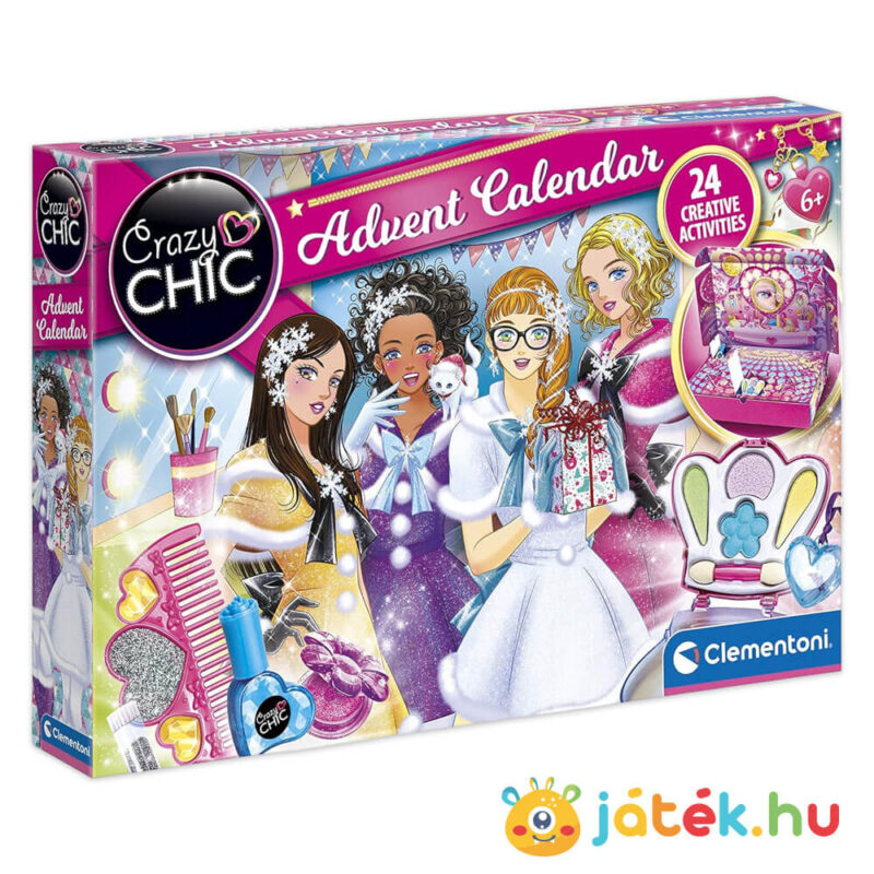 Crazy Chic: Adventi kalendárium sminkeszközökkel, beauty termékekkel, lányoknak (Clementoni)