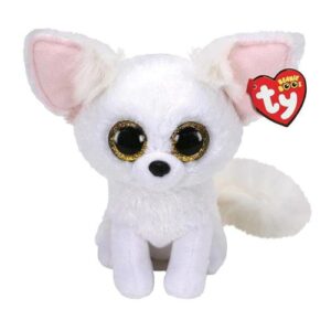 Phoenix, a hófehér plüss csillogó szemű sarki róka, 18 cm (Ty, Beanie Boos)