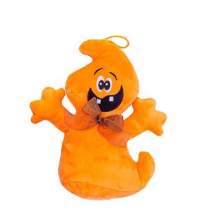 Pumpkin Smiley, halloweeni mókamester plüss szellem masnival, 20 cm