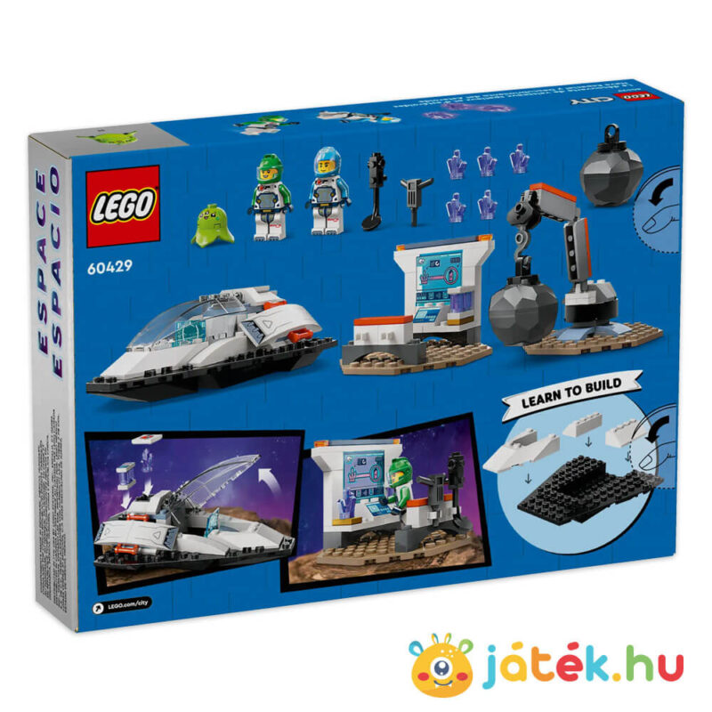 Lego City Space 60429: Űrhajó és aszteroidák felfedezése (doboza hátulról)