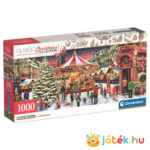 Meghitt karácsonyi vásár, 1000 db-os panoráma puzzle (Clementoni Christmas Collection, 39928)