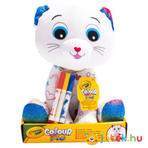 Színezhető és mosható plüss cica, 28 cm (Crayola)