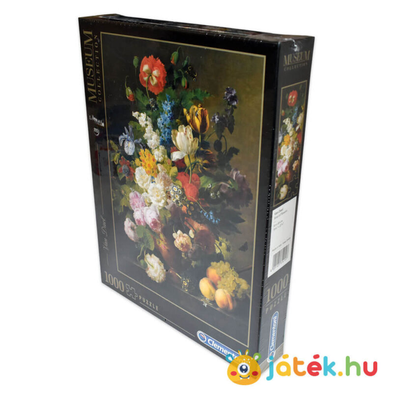 Van Dael: Csendélet (Bowl of flowers) 1000 db-os puzzle balról (Clementoni Museum Collection 31415)