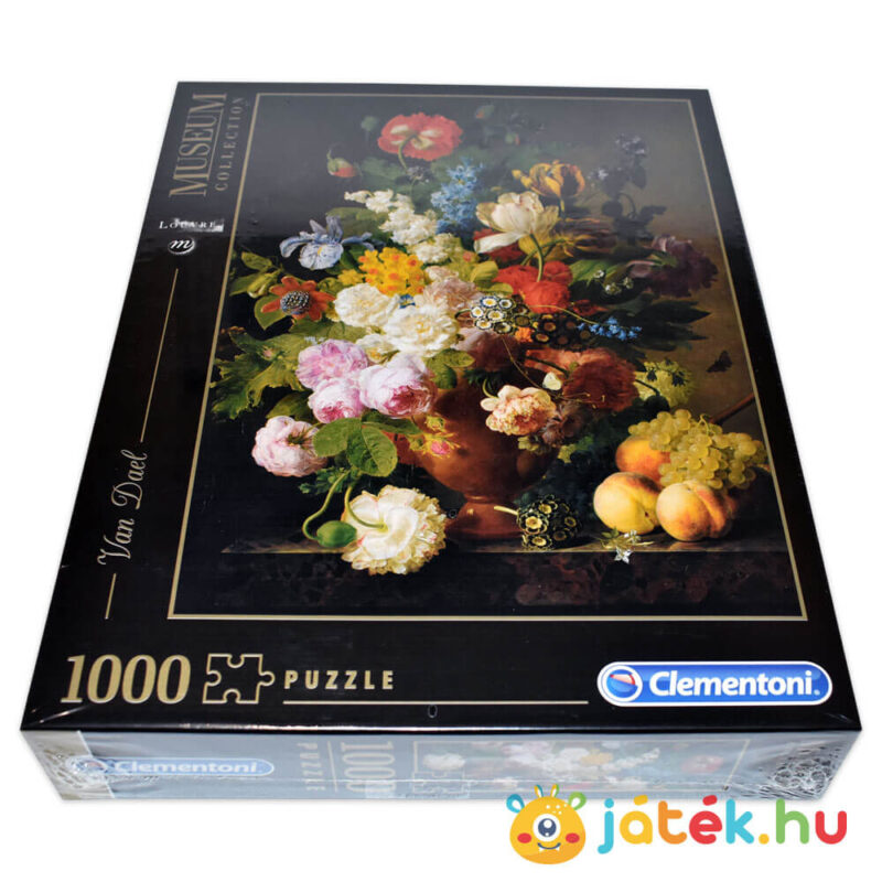 Van Dael: Csendélet (Bowl of flowers) 1000 db-os puzzle fektetve (Clementoni Museum Collection 31415)