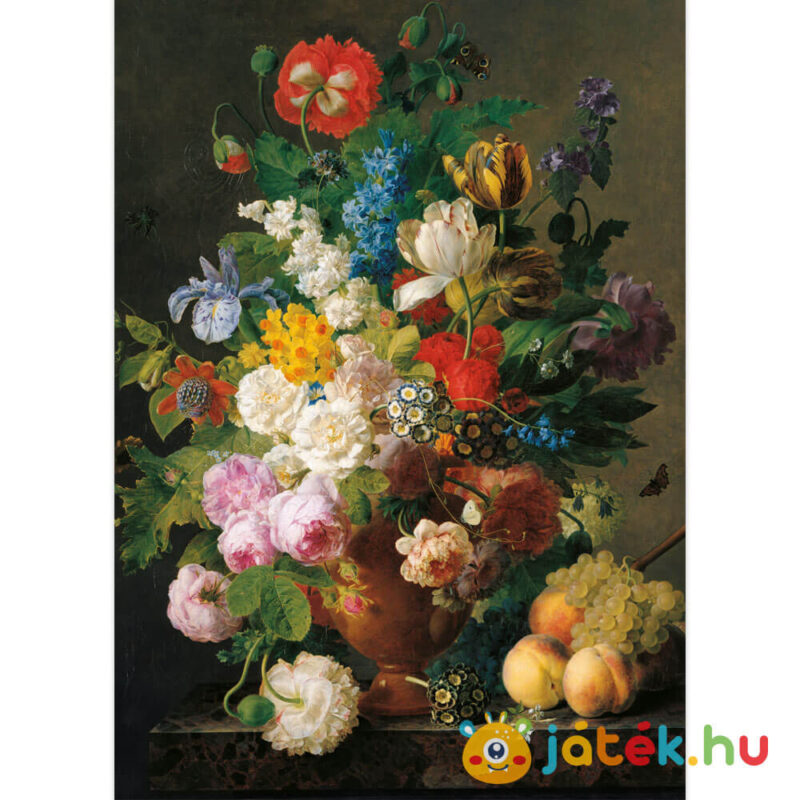 Van Dael: Csendélet (Bowl of flowers) 1000 db-os puzzle képe (Clementoni Museum Collection 31415)
