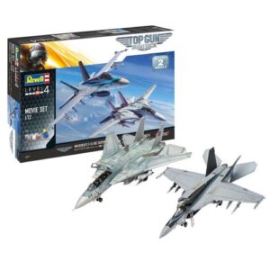 Top Gun: Maverick, 2 az 1-ben vadászrepülő makett készlet (1:72) festékkel, ragasztóval (Revell)