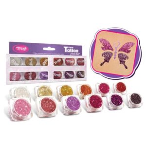 Csillámpor szett: Legszebb meleg színek válogatása, 12 db-os (TyToo)