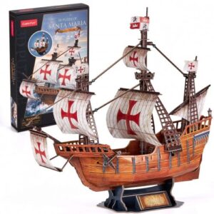 Santa Maria, Kolumbusz Kristóf vezérhajója, 204 db-os 3D puzzle (CubicFun)