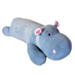 XXL méretű, óriás, alvó plüss víziló, 90 cm