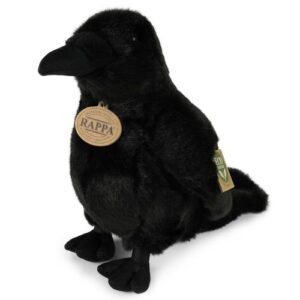 Élethű plüss varjú, 25 cm (Rappa)