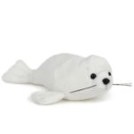 Élethű fehér plüss fóka, 23 cm (Semo)
