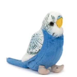 Kék színű, plüss hullámos törpepapagáj, 13 cm (Semo)