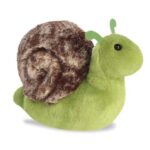 Slow, a zöld-barna plüss csiga, 20 cm (Aurora, Mini Flopsies)