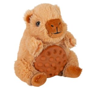 Ülő barna capybara vízidisznó plüss, stresszoldó nyomkodható buborékokkal, 19 cm (Wild Republic, Poppykins)