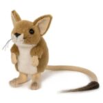 Élethű barna színű plüss ugróegér, 15 cm (Semo)