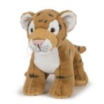 Élethű álló barna plüss tigris, 33 cm (Semo)