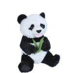 Ülő plüss panda bambusszal, 25 cm (Wild Republic)