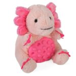 Ülő rózsaszín plüss axolotl, stresszoldó nyomkodható buborékokkal, 19 cm (Wild Republic, Poppykins)