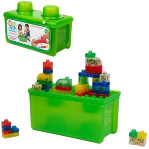 Jelly Blox: Tároló dobozos készlet, 30 db-os színes, rugalmas műanyag építőjáték