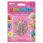 Festhető műanyag napfogó 6 db-os kreatív kulcstartó készítő (Amos)