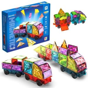 Geomag Magnetic Tiles: Járművek, 24 db-os mágneses építőjáték