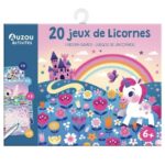 Letörölhető feladatkártyák: Unikornisos, játékos készségfejlesztő fejtörők, filctollal (Auzou)